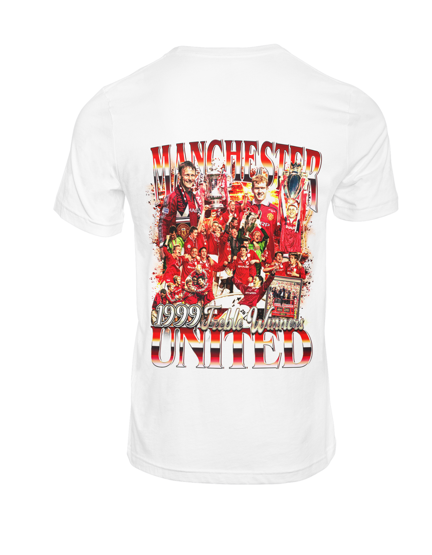 Manchester United T-Shirt | Red Devils T-Shirt | Manchester United Treble Winners T-Shirt | Premium Quality Fan Apparel | GOAT Football Fan Apparel | Made from 100% Cotton