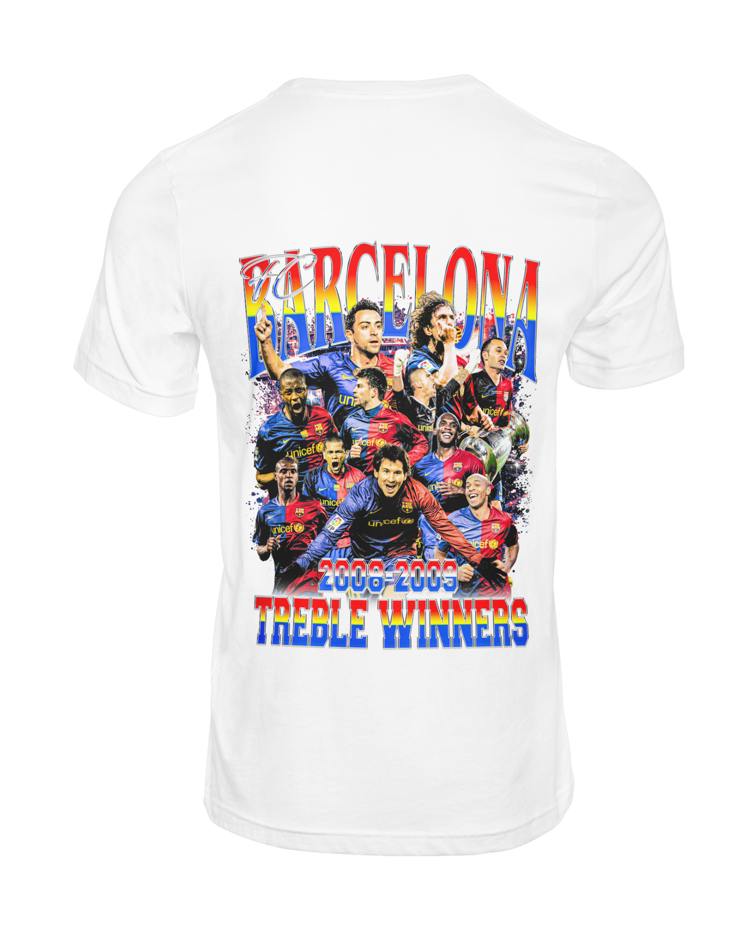 FC Barcelona T-Shirt | Més Que Un Club T-Shirt | Barcelona Treble Winners T-Shirt | Premium Quality Fan Apparel | GOAT Football Fan Apparel | Made from 100% Cotton