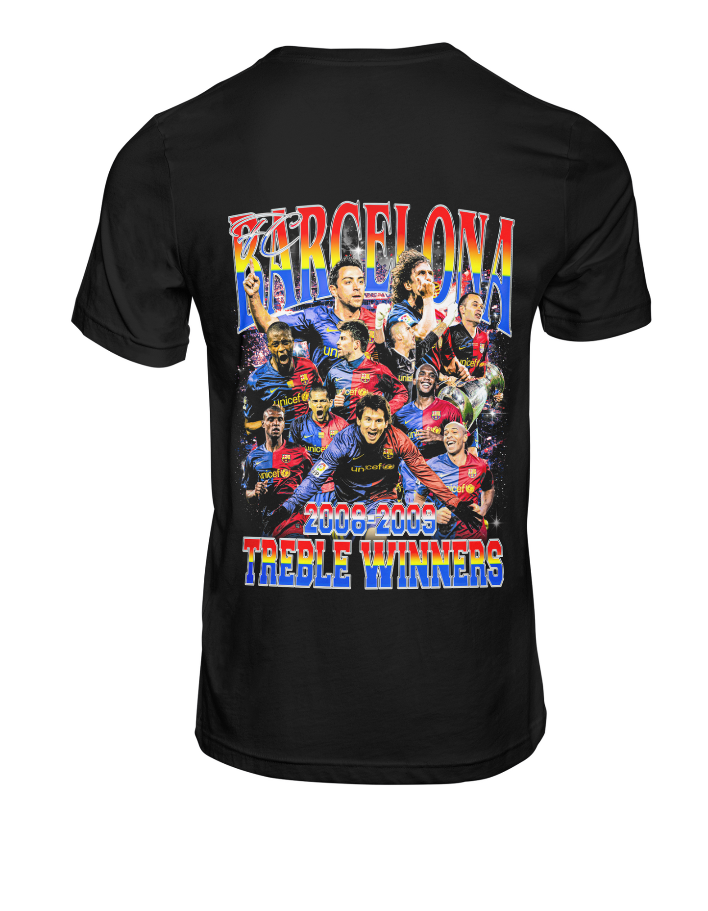 FC Barcelona T-Shirt | Més Que Un Club T-Shirt | Barcelona Treble Winners T-Shirt | Premium Quality Fan Apparel | GOAT Football Fan Apparel | Made from 100% Cotton