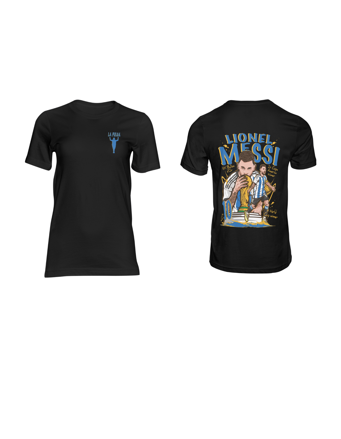 Lionel Messi T-Shirt | Messi La Pulga T-Shirt | Premium Quality Fan Apparel | GOAT Football Fan Apparel | Made from 100% Cotton