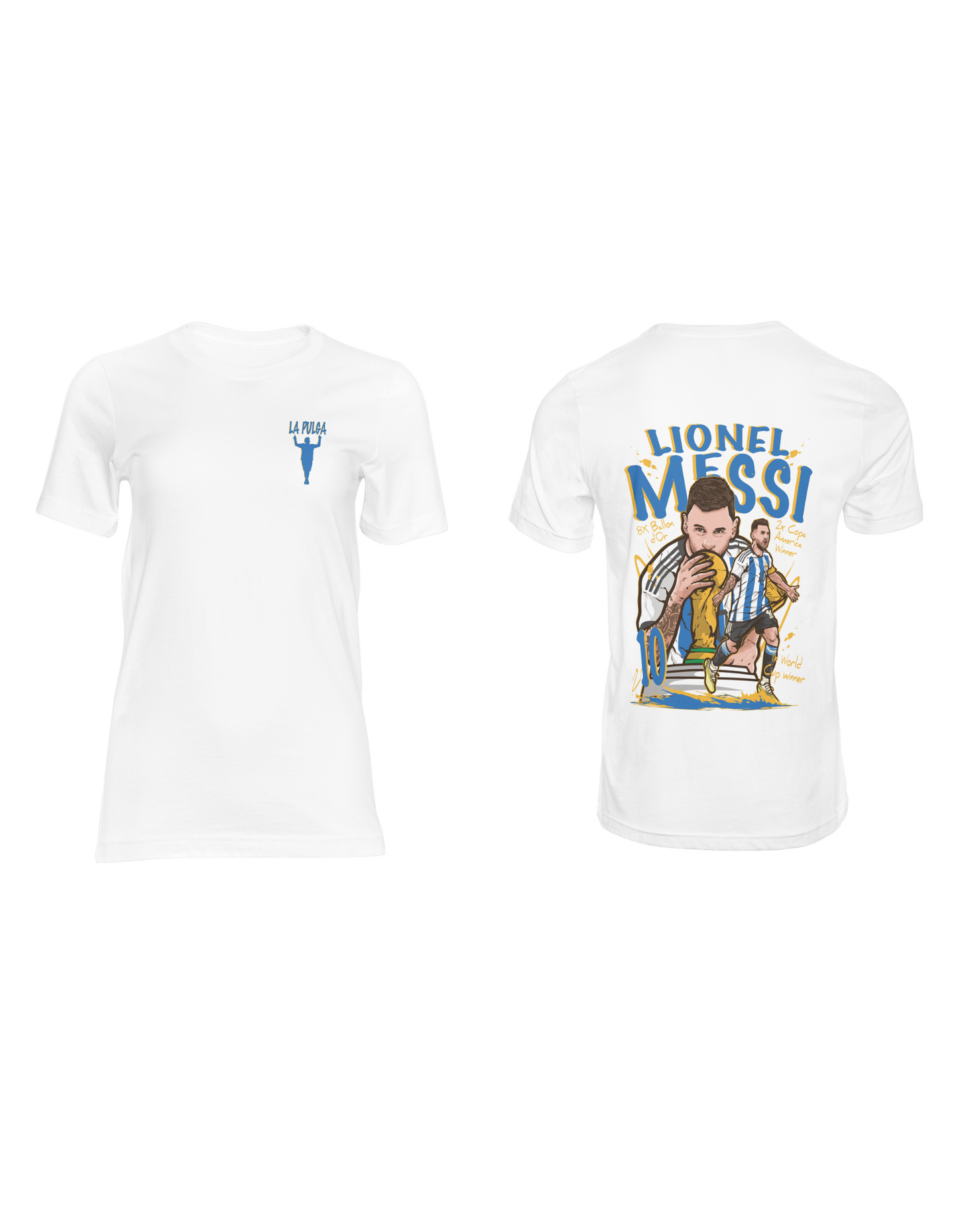 Lionel Messi T-Shirt | Messi La Pulga T-Shirt | Premium Quality Fan Apparel | GOAT Football Fan Apparel | Made from 100% Cotton