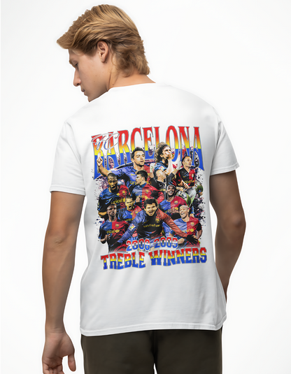 FC Barcelona  T-Shirt | Més Que Un Club T-Shirt | Barcelona Treble Winners T-Shirt | Premium Quality Fan Apparel | GOAT Football Fan Apparel | Made from 100% Cotton