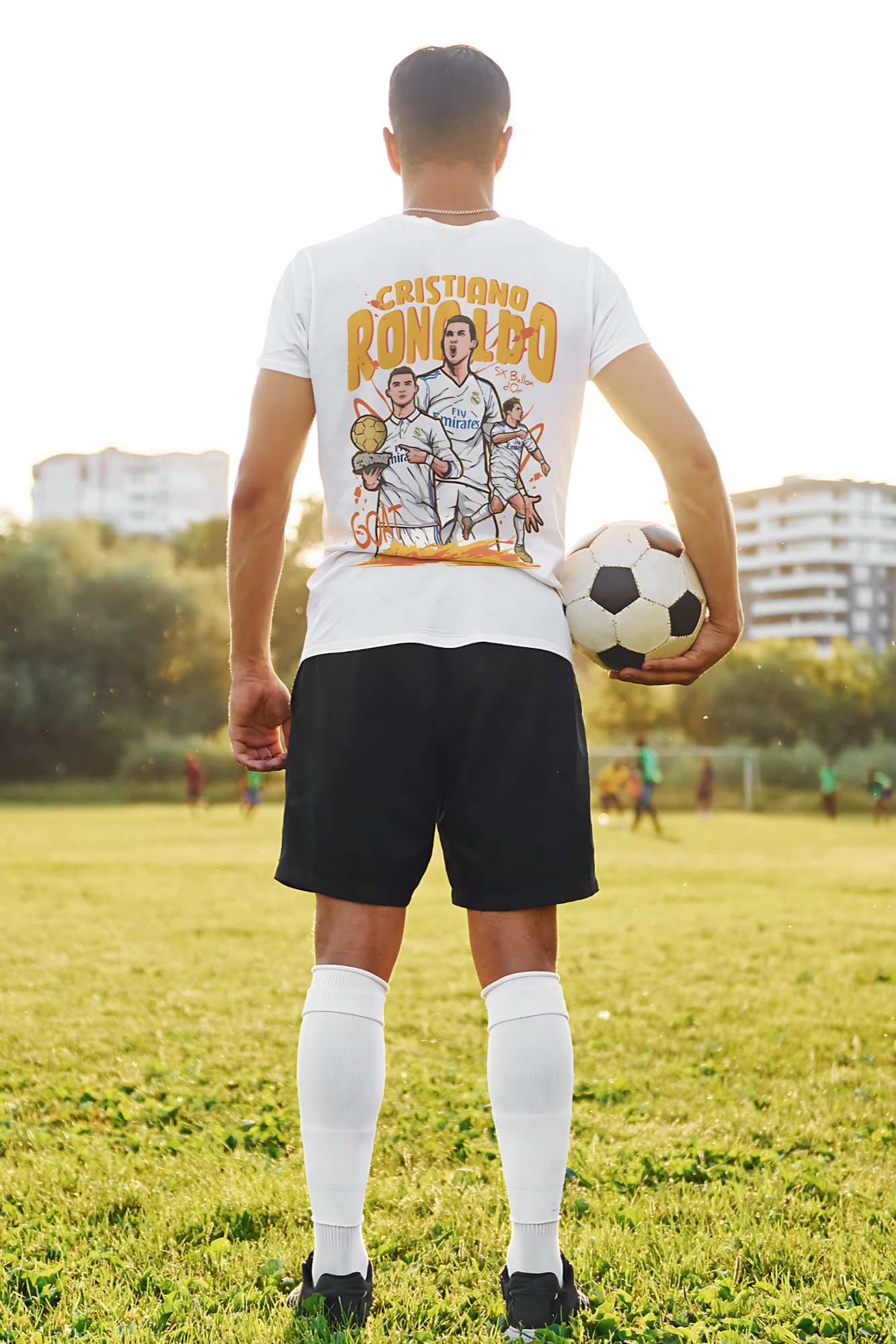 Cristiano Ronaldo T-Shirt | Ronaldo CR7 T-Shirt | Premium Quality Fan Apparel | GOAT Football Fan Apparel | Made from 100% Cotton | White T-Shirt